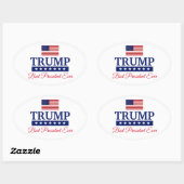 TRUMP MEILLEUR PRÉSIDENT JAMAIS BUMPER STICKER (Feuille)