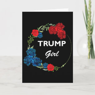 Trump Meisje Bloemenkrans Kaart