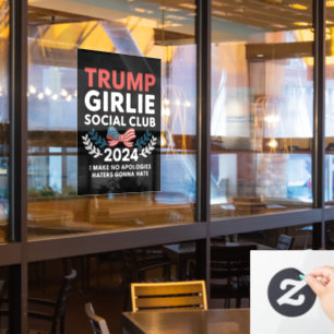 Trump Meisje Coquette Sociale Club Boog Verkiezing Raamsticker