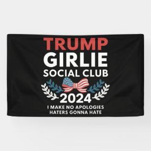 Trump Meisje Coquette Sociale Club Boog Verkiezing Spandoek