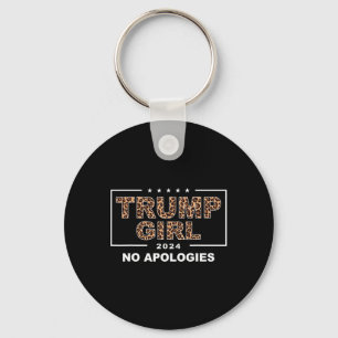 Trump Meisje Geen Excuses Luipaard Trump 47ste Voo Sleutelhanger