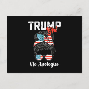 Trump meisje geen excuses presidentsverkiezingen briefkaart