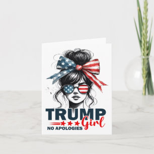 Trump Meisje Geen Excuses Wanordelijke Knot Zongle Kaart