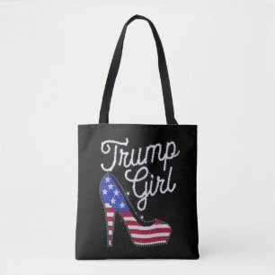 Trump Meisje Hoge Hak Amerikaanse Vlag Bling Patri Draagtas