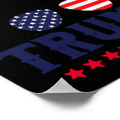 Trump Meisje Messy Bun Trump 2024 Verkiezing Ameri Poster (Hoek)