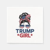 Trump Meisje Messy Bun Trump 2024 Verkiezing Ameri Servet (Voorkant)