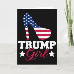Trump Meisje Republikeinse Vrouw Gop Patriot Hoge Kaart