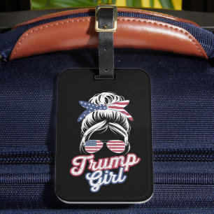Trump Meisje Rommelige Knot Vintage USA Amerikaans Bagagelabel