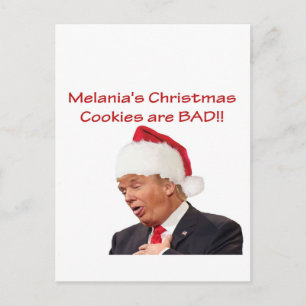 Trump, Melania's kerstkoekjes zijn BAD! Feestdagenkaart