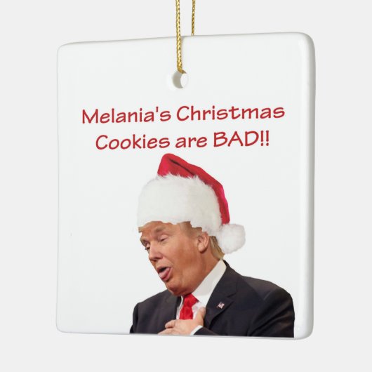 Trump, Melania's kerstkoekjes zijn BAD! Keramisch Ornament (Links)