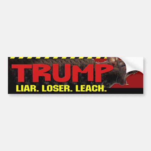 Trump - menteur, perdant, Sticker de pare-chocs (Devant)