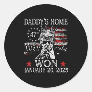 Trump Merchandise Daddys Home Trump Inauguratie D Ronde Sticker