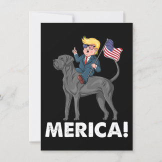 Trump Merica Great Dane Dog American Hero 4th Kaart