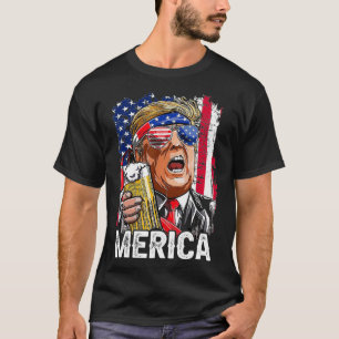 Trump Merica Make 4 juli Great America T-shirt