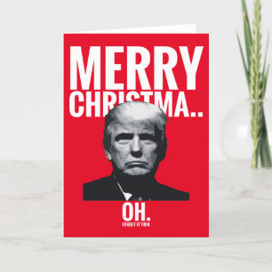 Trump Merry Christmas. Oh, Feestdagen Kaart