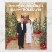TRUMP MERRY CHRISTMAS VINS ÉTIQUETTES ! (Étiquettes simples)