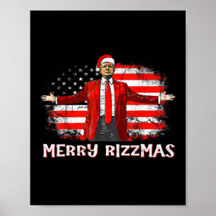 Trump Merry Rizzmas Grappige Trump Dance Chr Poster