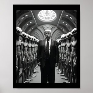 Trump Met Buitenaardse Verschwörungstheorie Ufo Be Poster