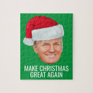 Trump met Santa Hat - Maak kerst nog een keer gewe Legpuzzel