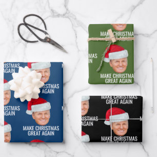 Trump met Sinterklaas Muts - Maak Kerstmis Groot A Inpakpapier Vel