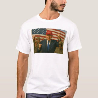 Trump met soldaten vieren overwinning t-shirt