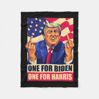 Trump-middelvinger Biden Harris America Republica Fleece Deken