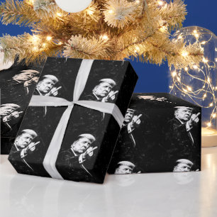 Trump Middenvinger 2026 Meme Grappig Cadeaupapier