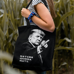 Trump Middenvinger 2026 Meme Grappig Draagtas