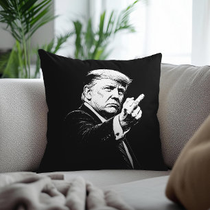 Trump Middenvinger 2026 Meme Grappig Kussen
