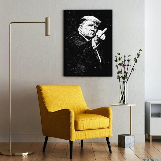 Trump Middenvinger 2026 Meme Grappig Poster