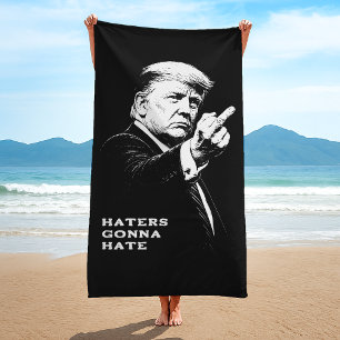 Trump Middenvinger 2026 Meme Grappig Strandlaken