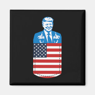 Trump Middenvinger Zak 2020 Verkiezing VS Republik Magneet