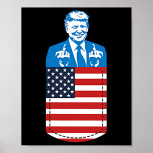 Trump Middenvinger Zak 2020 Verkiezing VS Republik Poster