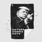 Trump Middle Finger 2026 Meme Funny Golfhanddoek (Insitu)