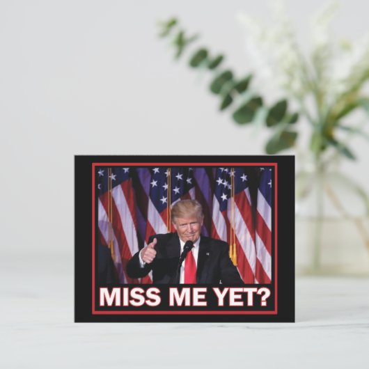 Trump, Miss Me Toch Feestdagenkaart (Staand voorkant)