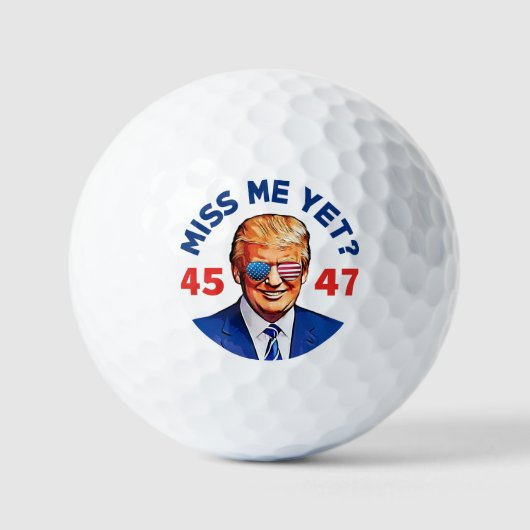 Trump miss me yet, anti Biden Trump 2024 Golfballen (Voorkant)