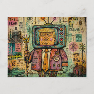 Trump Moeras Realiteit Mixed Media Briefkaart