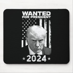 Trump Mok Shot gezocht voor de VS President 2024 Muismat