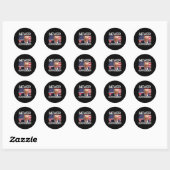 Trump Mok Shot Never Surrender 2024 Ronde Sticker (Vel)