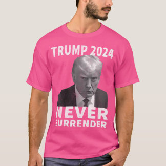 Trump Mok Shot - Never Surrender - Trump 2024 T-shirt