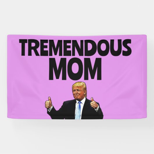 TRUMP MOM BANNIÈRE DE FÊTE D'ANNIVERSAIRE (Horizontal)