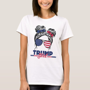 Trump Mom Inauguratiedag 2025 Messy Bun Amerikaans T-shirt