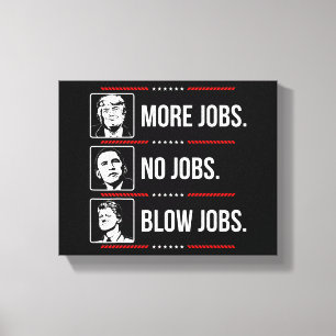 Trump more jobs canvas afdruk