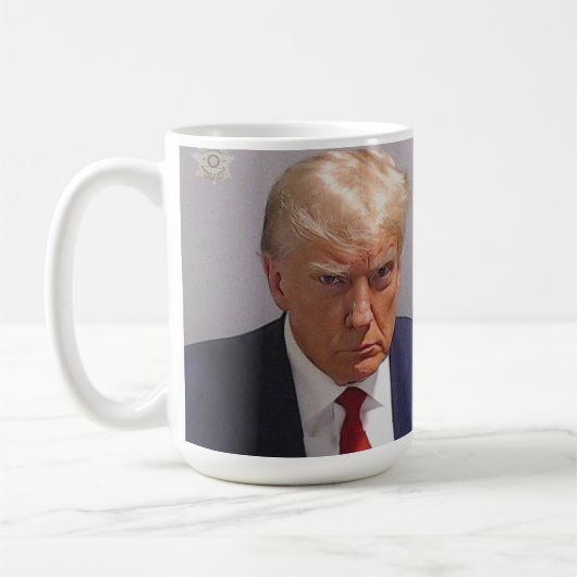 Trump Mug Mugshot 2024 (Gauche)