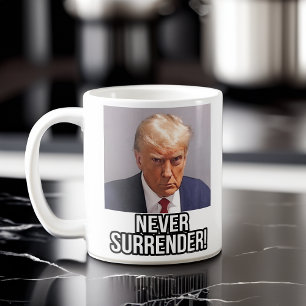 Trump Mugshot 2024 Donald Trump Nooit Overgave Koffiemok