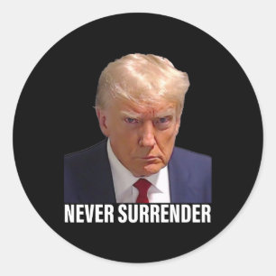 Trump Mugshot geeft nooit Mannen vrouwen over Ronde Sticker