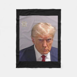 Trump Mugshot T-shirt - iconisch en grappig Fleece Deken