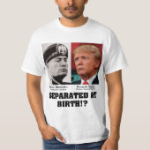 Trump Mussolini - gescheiden ter bevalling anti-tr T-shirt (Voorkant)