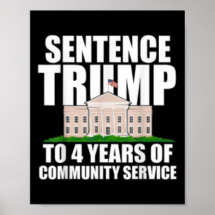 Trump naar 4 jaar gemeenschapsdienst 2 poster