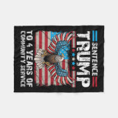 Trump naar 4 jaar gemeenschapsdienst Trump 2024 Fleece Deken (Voorkant (Horizontaal))